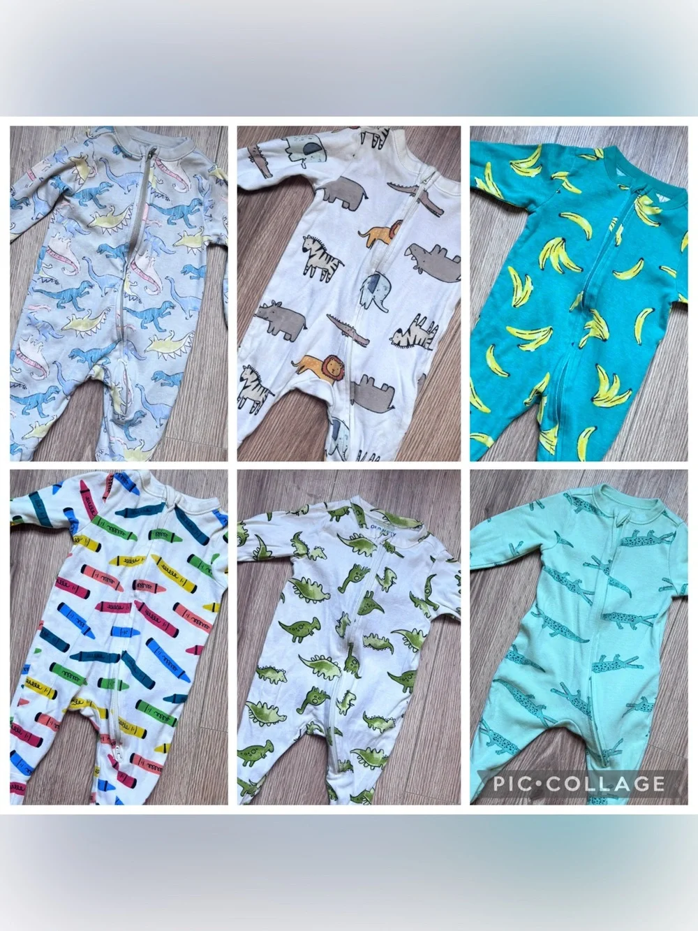 Set of assorted OLD NAVY baby pajama footies